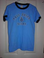 Light Blue Anchor with Navy Trim T-Shirt(Adult)